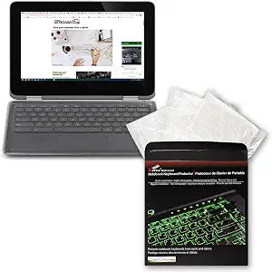 Universal Keyboard Cap [3-Pack]  Ultra Thin Keyboard Cover for Laptop Keyboards, Fits Most 1117" Models  by Green Onions Supply (Chromebook 11")