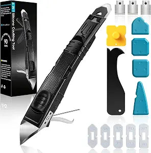 6 IN 1 Caulking Tool, Silicone Caulking Tool & Caulk Remover Tool Kit