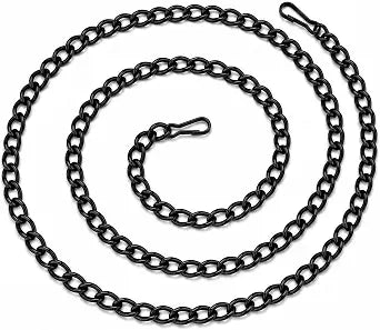 30 Inch Metal Chain for Hangings, Black Chains, with Safety Hooks