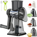 KalraMay Rotary Cheese Grater with Handle, Multifunctional Cheese Shredder