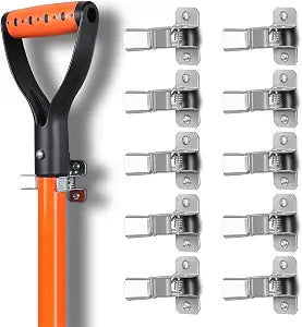 HORUSDY 10 Pack Spring Grip Mop and Broom Holder for Shovel, Rake, Broom, Mop Holder, Etc.