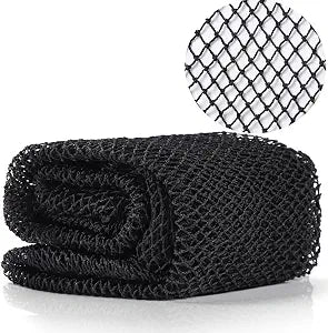 African Net Sponge Authentic,Exfoliating Body Shower Scrubber,Black