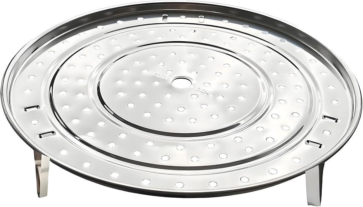 Steamer Rack, 11" / 28cm 304 Stainless Steel Removable Legs Multifunction Steaming Stand Holder Rack for Steamer Pot Pans