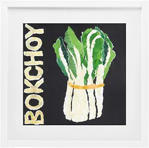 Bok Choy Kitchen Still Life, 13 x 13 Inch Framed Print Under Glass