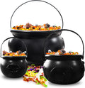 3 in 1 (12.6",9.8",7.6") Halloween Large Plastic Witch Cauldron Kettle