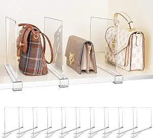 Shelf Dividers for Closet Organization, Adjustable Shelf Separators, 10 Pcs