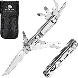 Mossy Oak 12-in-1 Multitool Pocket Knife with Pouch & Clip