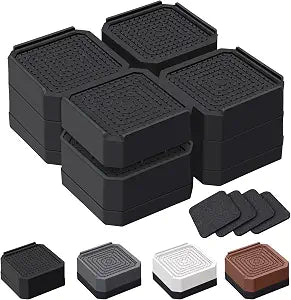 ANNKUT Bed Furniture Risers 3 Inch, Heavy Duty 4000 lbs, 4 Pack Black