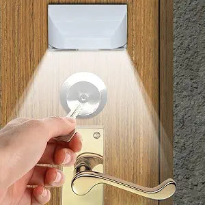 Keyhole Light for Door Lock Motion Sensor Lights Indoor/Outdoor 2Pack White