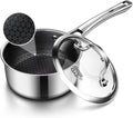 Sauce pan with lid,1.5 Quart Hybrid Nonstick Sauce pan