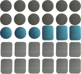 30pcs Magnetic Attraction Patch Under Cabinet Lights for installing LED and Counter Lighting  Round & Square Metal sheet Replacement Magnetic Strips with Adhesive Backing for attracting magnetic