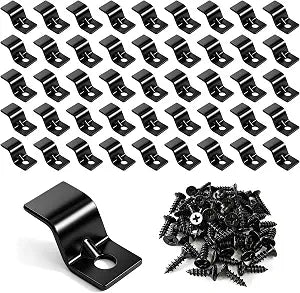 Table Top Fasteners, Z Clips for Table Tops 40 Packs (Black)