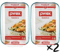 Pyrex Basics (3Qt) Glass Baking Dish (2-Pack) - Made in the USA