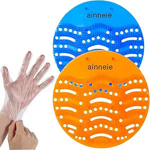 Urinal Deodorizer Screens 50 Pack Anti-Splash Urinal Screen Urinal Deodorizer Odor Freshener for Public Restrooms Restaurants Cafes Bars Schools Fits Wet & Dry Urinals(25pcs Blue+25pcs Orange)