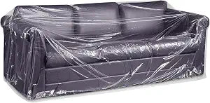 Plastic Couch Cover,Clear Sofa Cover,Waterproof Furniture Covers for Moving and Storage,Couch Cover Moving Bags for Sofa,Plastic Bag Furniture Protectors,Sofa Slipover,Recliner Cover