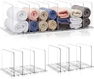 Leifide Towel Storage Organizer for Closet, 1 Pack, 29.1 x 11.2 x 8.9 Inch