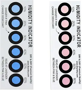 Premium Humidity Indicator Cards 20 Pack(Reusable) - 10-60% 6 Spot(20 Cards)
