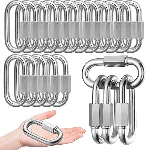 40Pack Heavy Duty Chain Links 5/16 Quick Link Locking Carabiners Clip M8