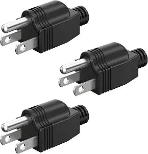 NEMA 5-15P Electrical Replacement Plugs End,125V 15A 2Pole 3Wire Male Plug