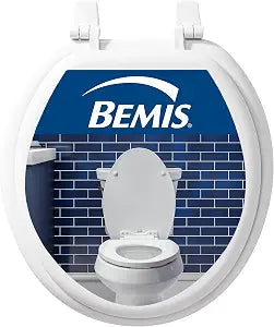 Bemis 400TTA Economy Durable Wood Toilet Seat, Made in USA, Round, White