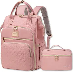 Weitars Lunch Backpack for Women,15.6 Inch Laptop Backpacks with Lunch Box
