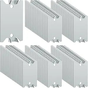 Nail Plates for Wood Studs 1.5 x 2.5 Inch Nail Stud Guards with Sharp Pointed Prongs Electrical Wire Stud Plate Protector Nail Stopper for Plumbing and Wiring Protection - 100Pack