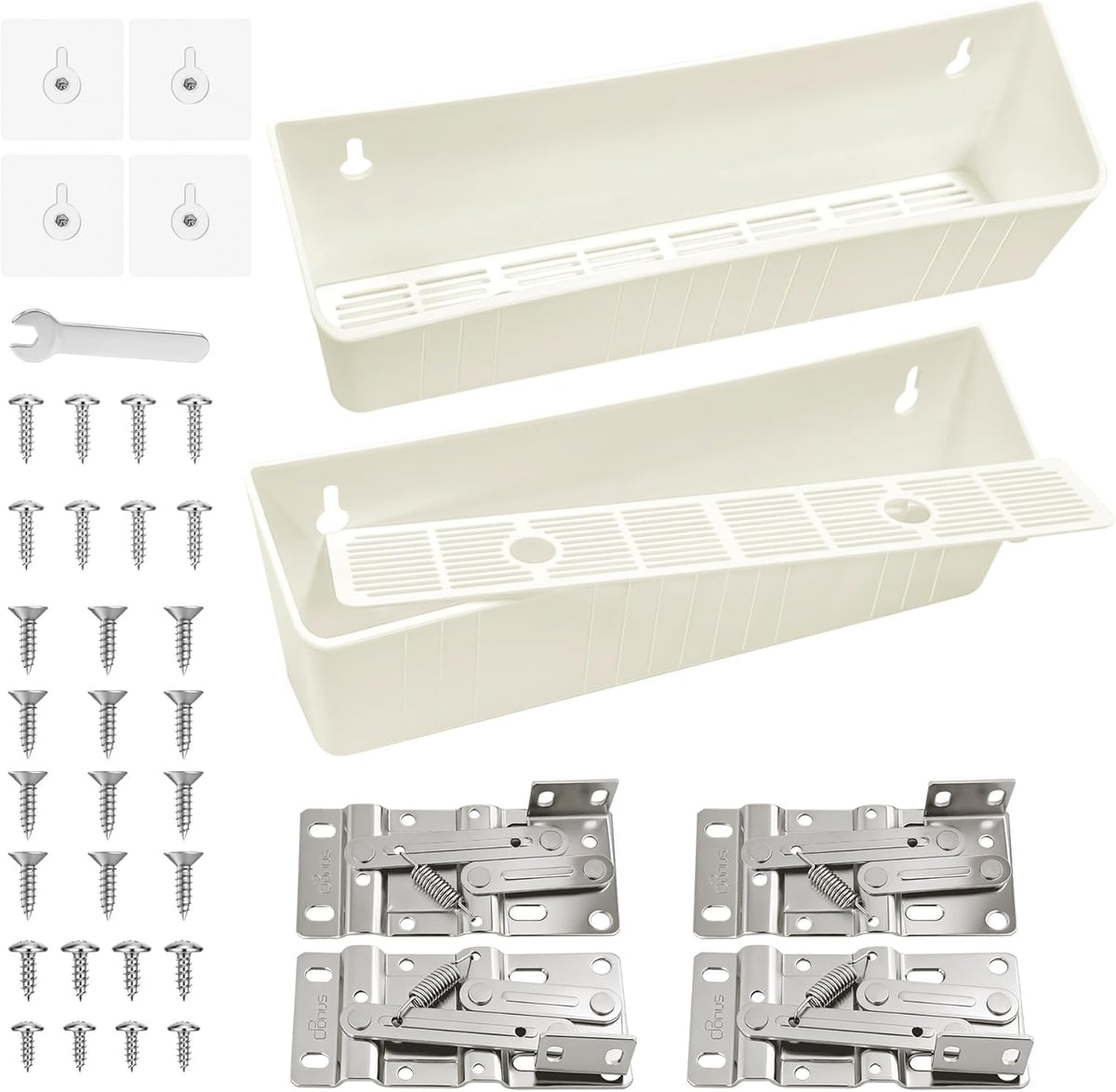 11" Tip-Out Plastic Sink Trays + Newly Steel Sink Tip Out Tray Hinges
