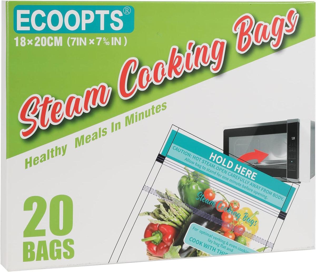 20xSteam Cooking Bags Microwave Steamer Bags for Vegetables,Potatoes and Meat (1)