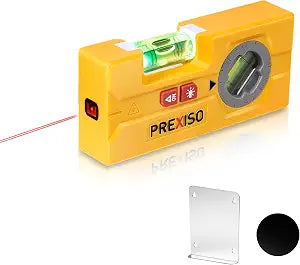 PREXISO 30Ft Handheld Wall Laser Level, LED Rotatable Magnetic Spirit Level