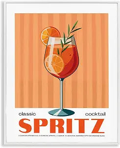 Classic Spritz Cocktail Still Life, 16 x 20 Inch Framed Gicle Print