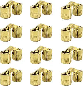 Barrel Hinges 10mm Brass Hidden Cabinet Hinge for Wooden Boxes