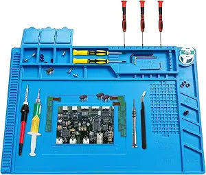 AKEOIL Silicone Soldering Mat for Electronics Repair, 17.7 x 11.8 in