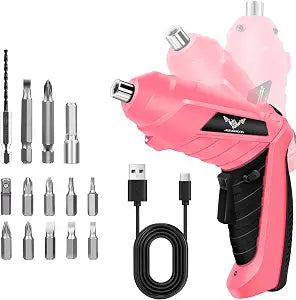 JENABOM Cordless Electric Screwdriver Set 3.6V Small Power Drill