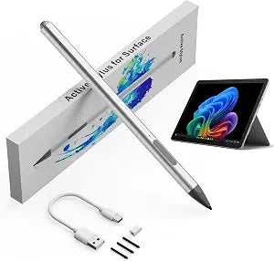 Surface Pro Stylus Pen for Surface Pro 12/11/10/9/X/8/7/6/5/4/3 - USB-C Fast Charge, 4096 Pressure Sensitivity, Palm Rejection & Magnetic Attachment, Works with Go/Book/Laptop/Studio