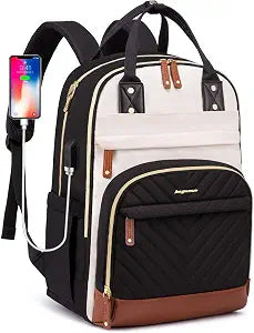Laptop Backpack for Women Work Bag: 15.6'' Travel Bookbag with USB Charger
