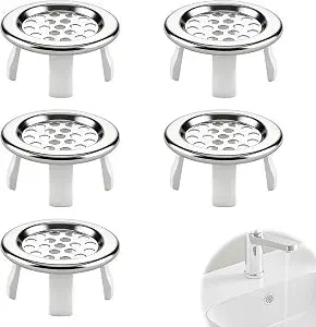 5PCS Sink Overflow Ring,Bathroom Sink Overflow Trim Ring for Kitchen Home
