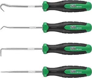 SK 4-Piece Hook and Pick Set, Straight Pick, Offset Pick, 90Pick and Hook