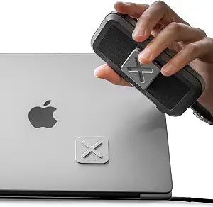 DELTAHUB HoldX Magnetic Mount - Universal Phone & External Device Holder for Laptops, Desks | Strong Magnetic Stand for SSDs & Mobile Device (Silver)