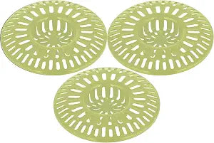 Shower Plastic Basket Hair Trap - Pack of 3 - Bathtub Drain Catcher - Hole Guard for Bathroom Sink