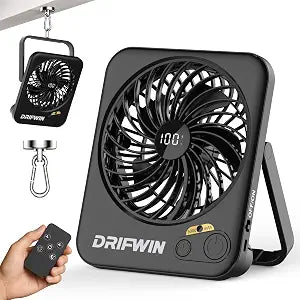 5000mAh Cruise Approved Travel Fan, Magnetic Hook Included, Ultra-Thin Rechargeable Portable Fan with Digital Display for Cruise Ship Cabin, Bedroom, Camping, Travel & Cruise Essentials 2026