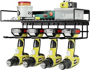 AZERPIAN Power Tool Organizer Heavy Duty Wall Mount Drill Tools Holder