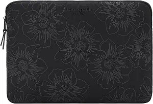 kate spade new york Puffer Laptop Sleeve 14" - Reverse Hollyhock Black