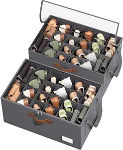 Shoe Organizer for Closet, Fits up to 40 Pairs, Gray, 2 Pack