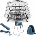 4 Pack Stainless Steel Steamer Rack for Pots, Tamales, Canning