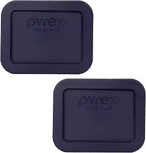 Pyrex 7213-PC 1.9-Cup Dark Blue Food Storage Lid (2-Pack) - Made in USA