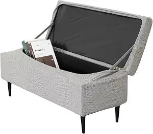 KRFOONN Rectangle Ottoman Covers Stretch Folding Storage Ottoman Bench Cover Printed Storage Ottoman Folding Footrest Stool Slipcover Furniture Protector for Living Room Bedroom Bench (Small, 38)