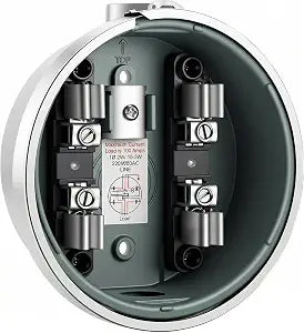 100 Amp Meter Socket, 4-Jaw Meter Base, Single Phase 3-Wire Ring Type