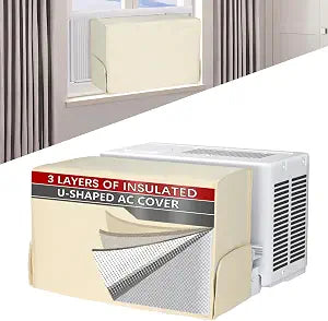 Air Conditioner Covers for Inside for Midea U Shaped Unit, Beige