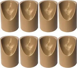 Gluposti Folding Chair V-Tip Stabilizer Caps, 7/8 Inch, Beige, 8 Pack