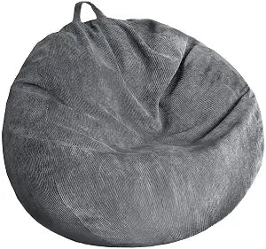 Kisoy Stuffed Animal Storage Bean Bag Chair Cover (No Filler) Washable